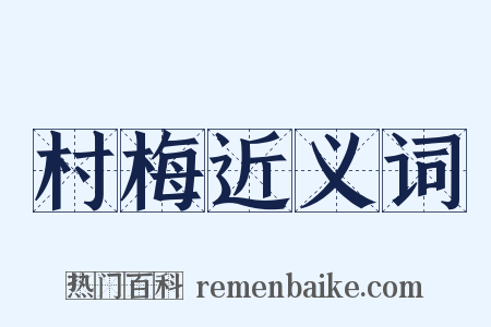 村梅近义词是什么意思的图片